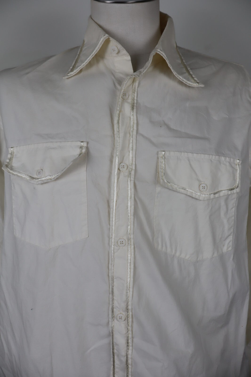 EMPORIO ARMANI  CAMICIA SHIRT UOMO MAN TG. XL CASUAL VINTAGE COTTON COTONE