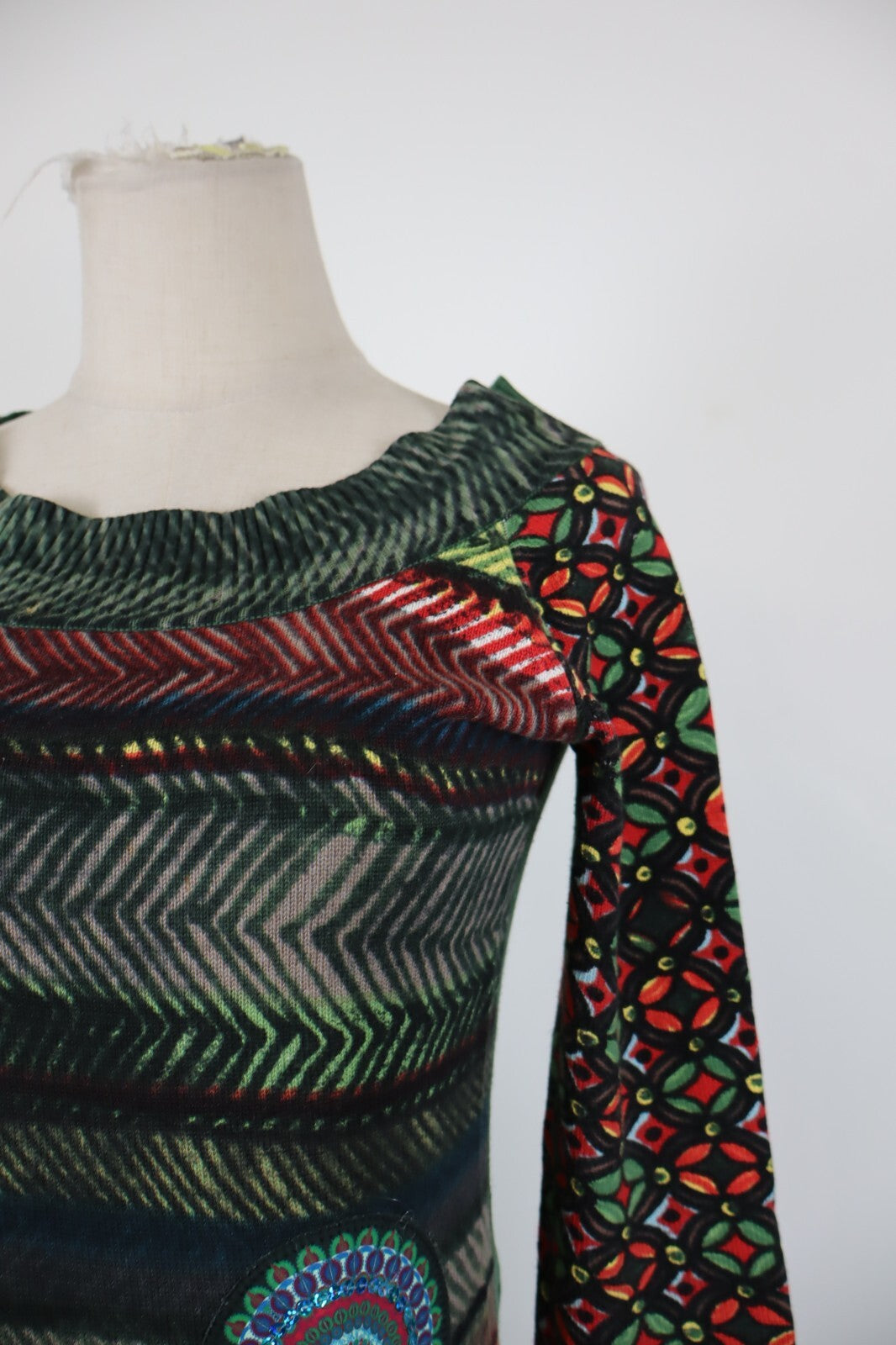 DESIGUAL MAGLIA DONNA TG. M WOMAN T-SHIRT CASUAL VINTAGE