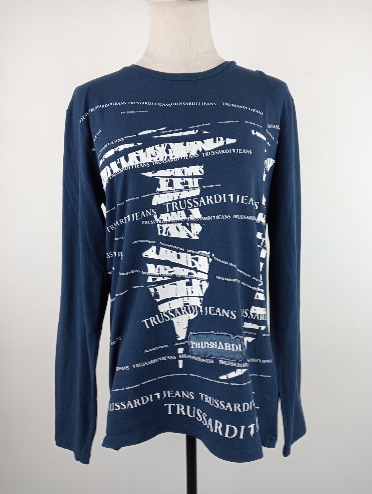 TRUSSARDI JEANS MAGLIA DONNA TG. S WOMAN CASUAL VINTAGE T-SHIRT MADE ITALY