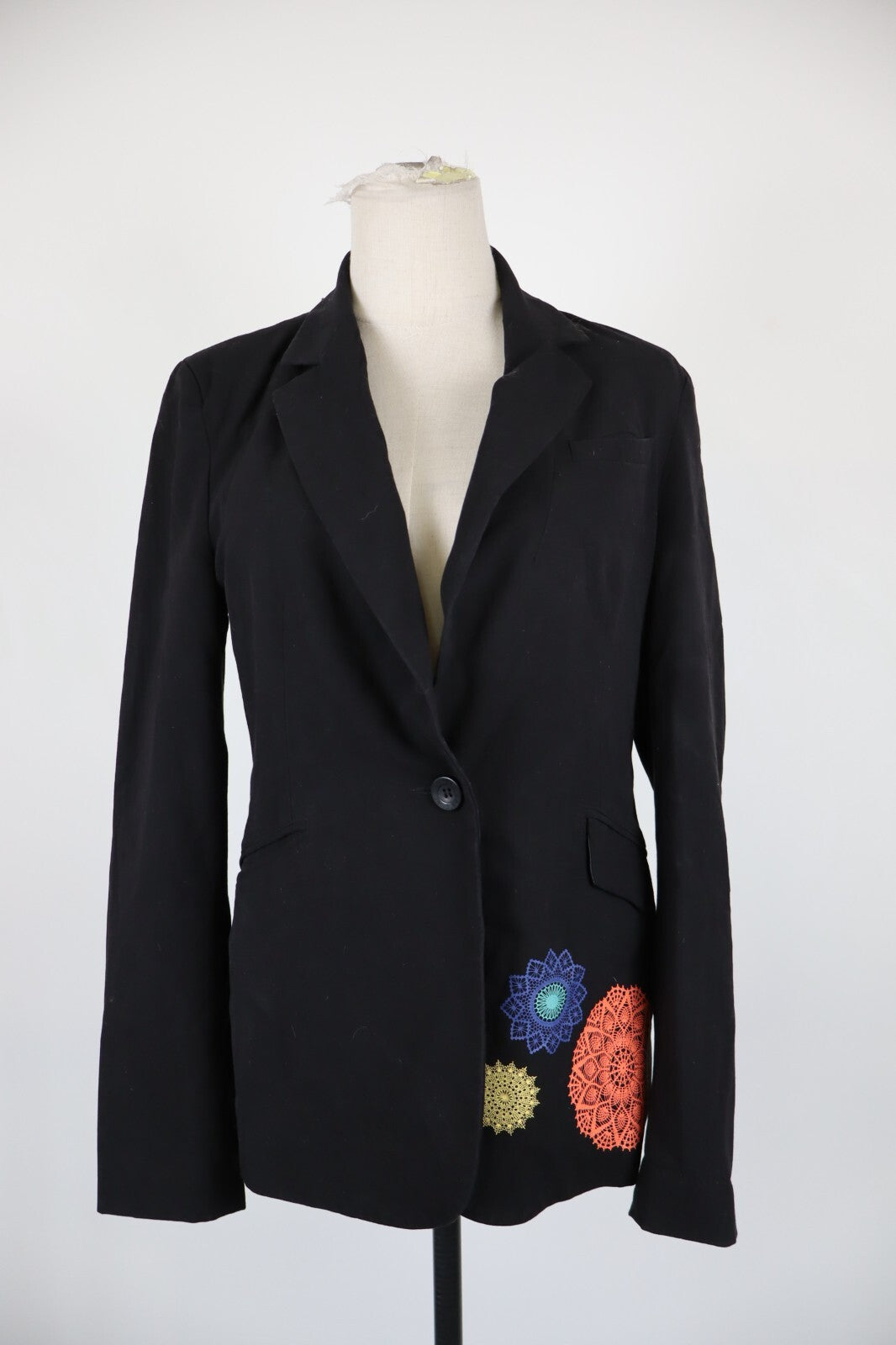 DESIGUAL BLAZER GIACCA DONNA Tg 38 WOMAN CASUAL VINTAGE JACKET