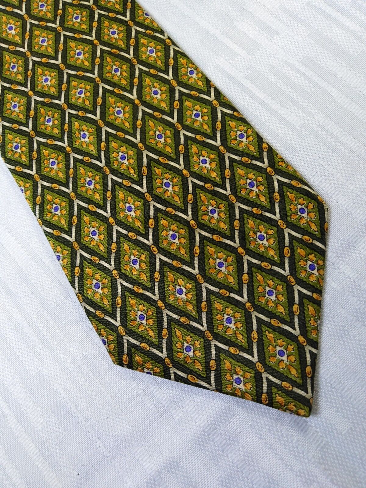 BOLGHERI UOMO 100%  SILK TIE SETA CRAVATTA NECKTIE MADE IN ITALY VINTAGE