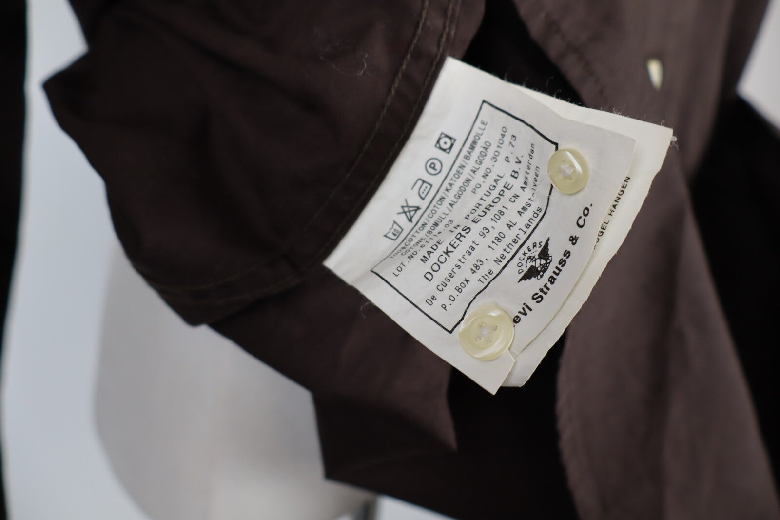 DOCKERS CAMICIA UOMO TG. L MAN CASUAL VINTAGE SHIRT COTONE COTTON