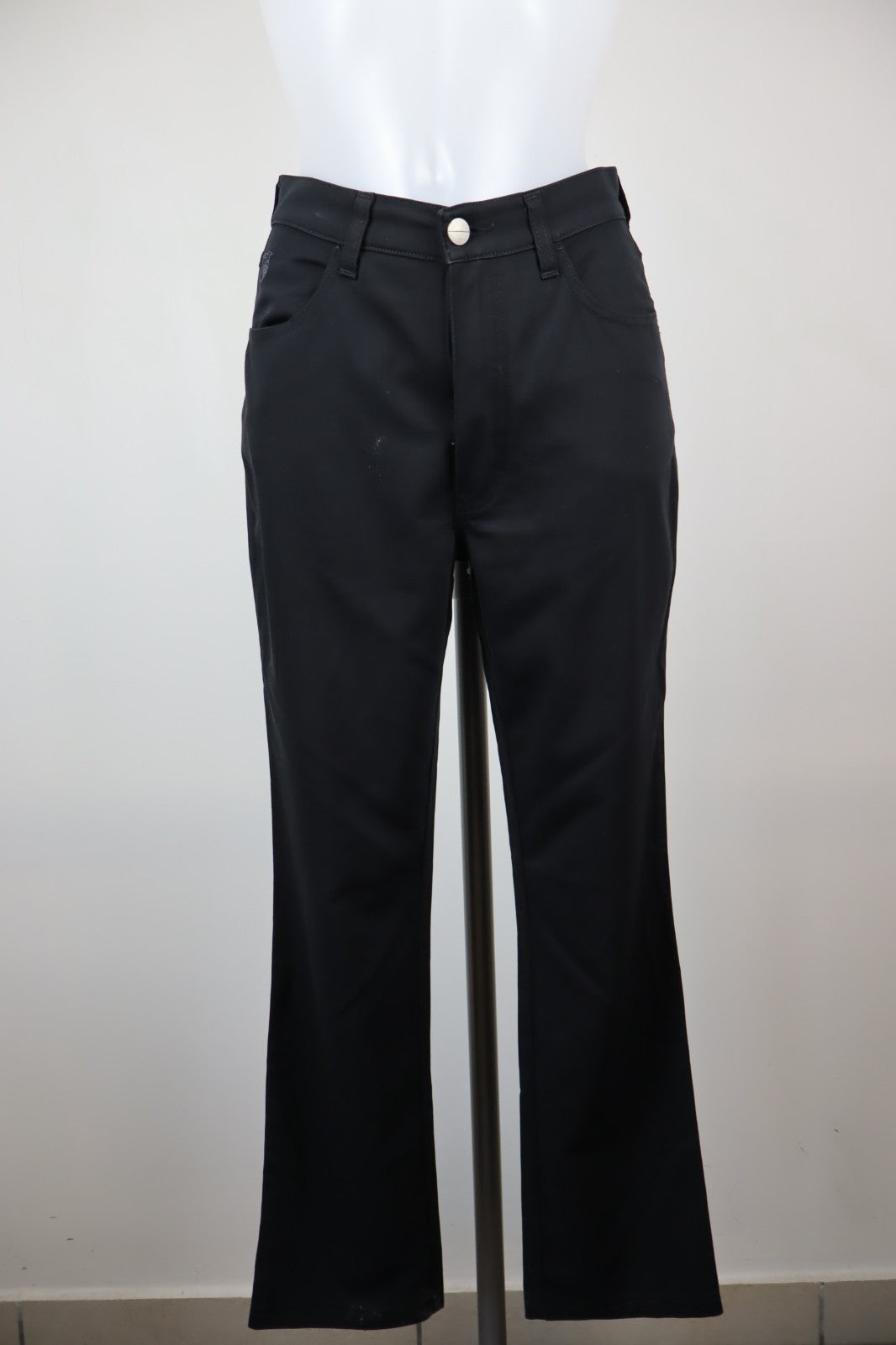 TRUSSARDI JEANS PANTALONE DONNA TG 41 27 WOMAN VINTAGE PANTS LYCRA LOGO NERO