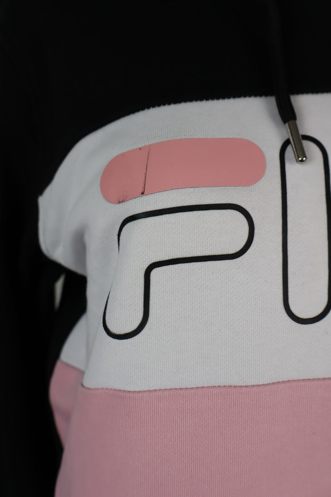 FILA FELPA CON CAPPUCCIO DONNA Tg S WOMAN CASUAL VINTAGE SWEATSHIRT COTONE