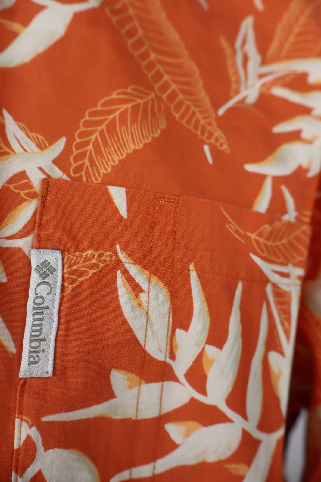 COLUMBIA CAMICIA MEZZA MANICA UOMO COTONE L MAN CASUAL VINTAGE COTTON SHIRT LOGO