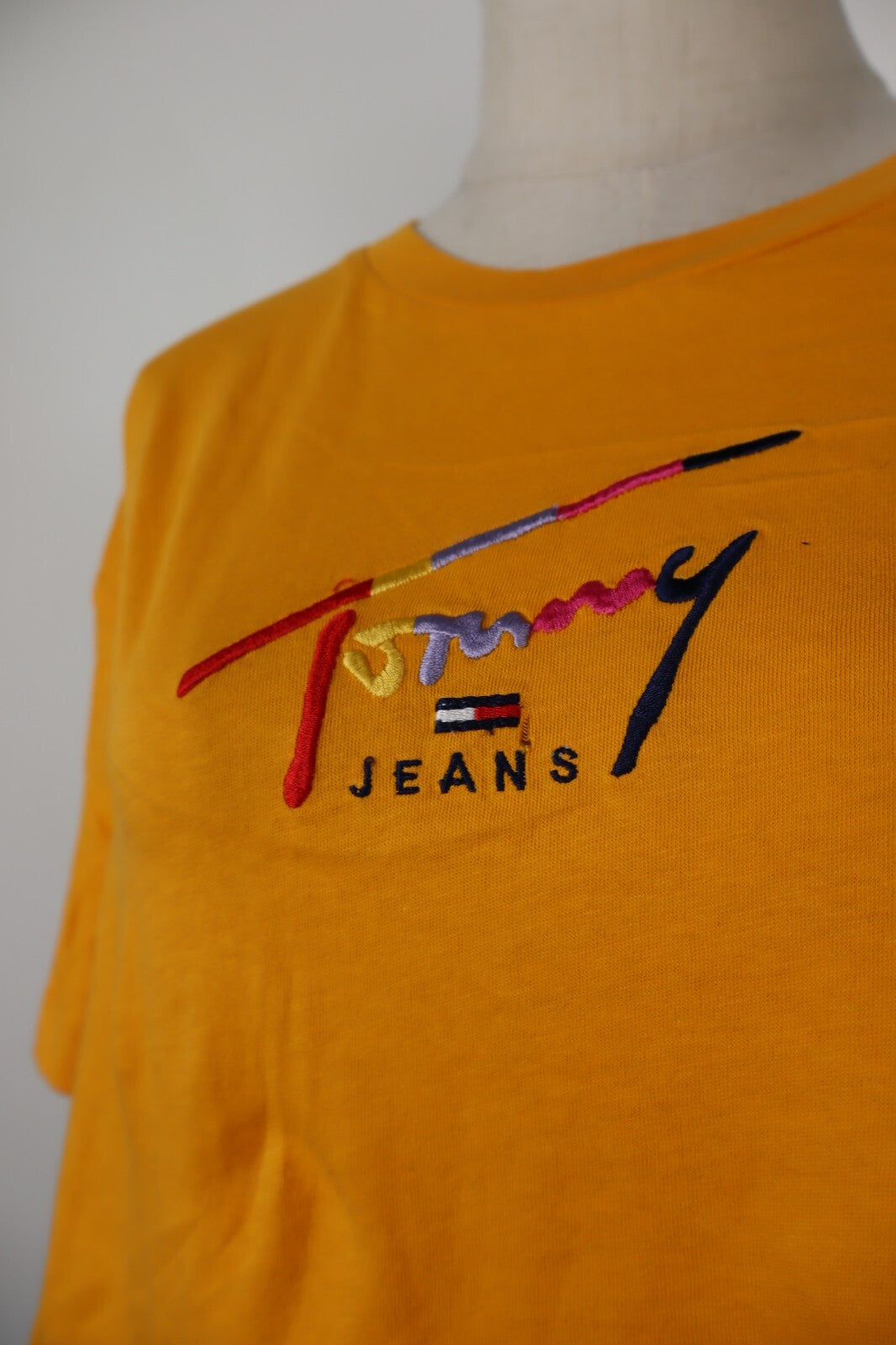 TOMMY HILFIGER JEANS MAGLIA DONNA TG. XS WOMAN CASUAL VINTAGE TOP T-SHIRT COTONE