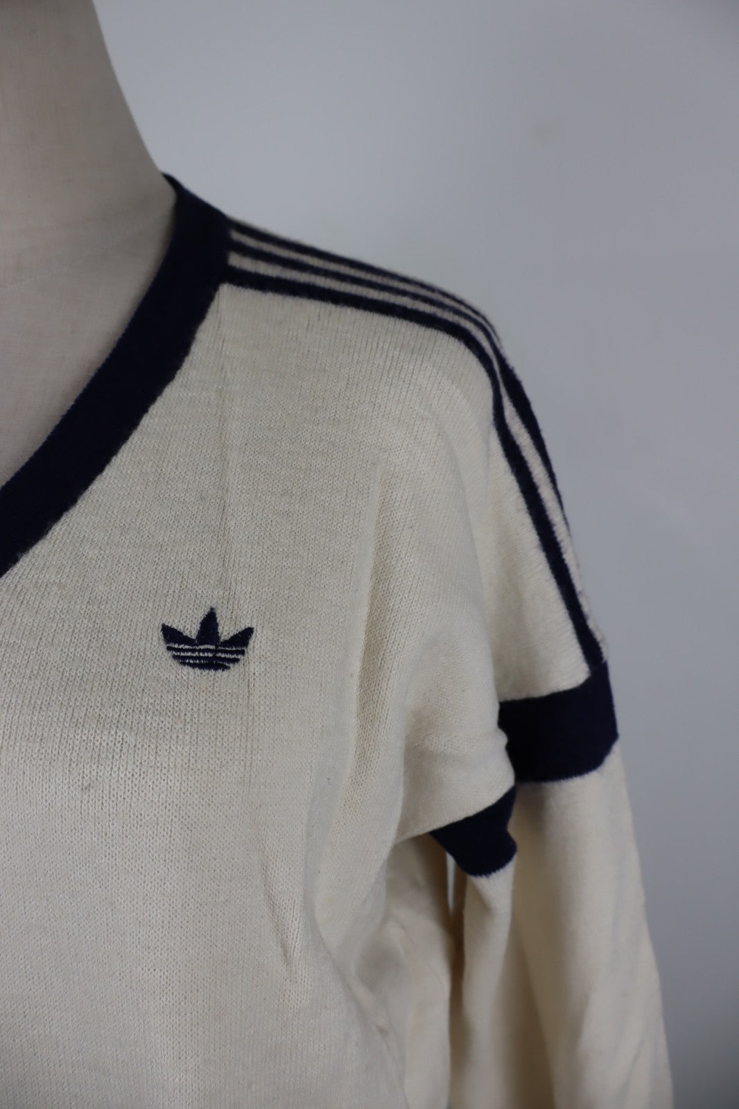 ADIDAS '80S MAGLIONE MAGLIA LANA DONNA Tg. 52 WOMAN CASUAL WOOL SWEATER VINTAGE