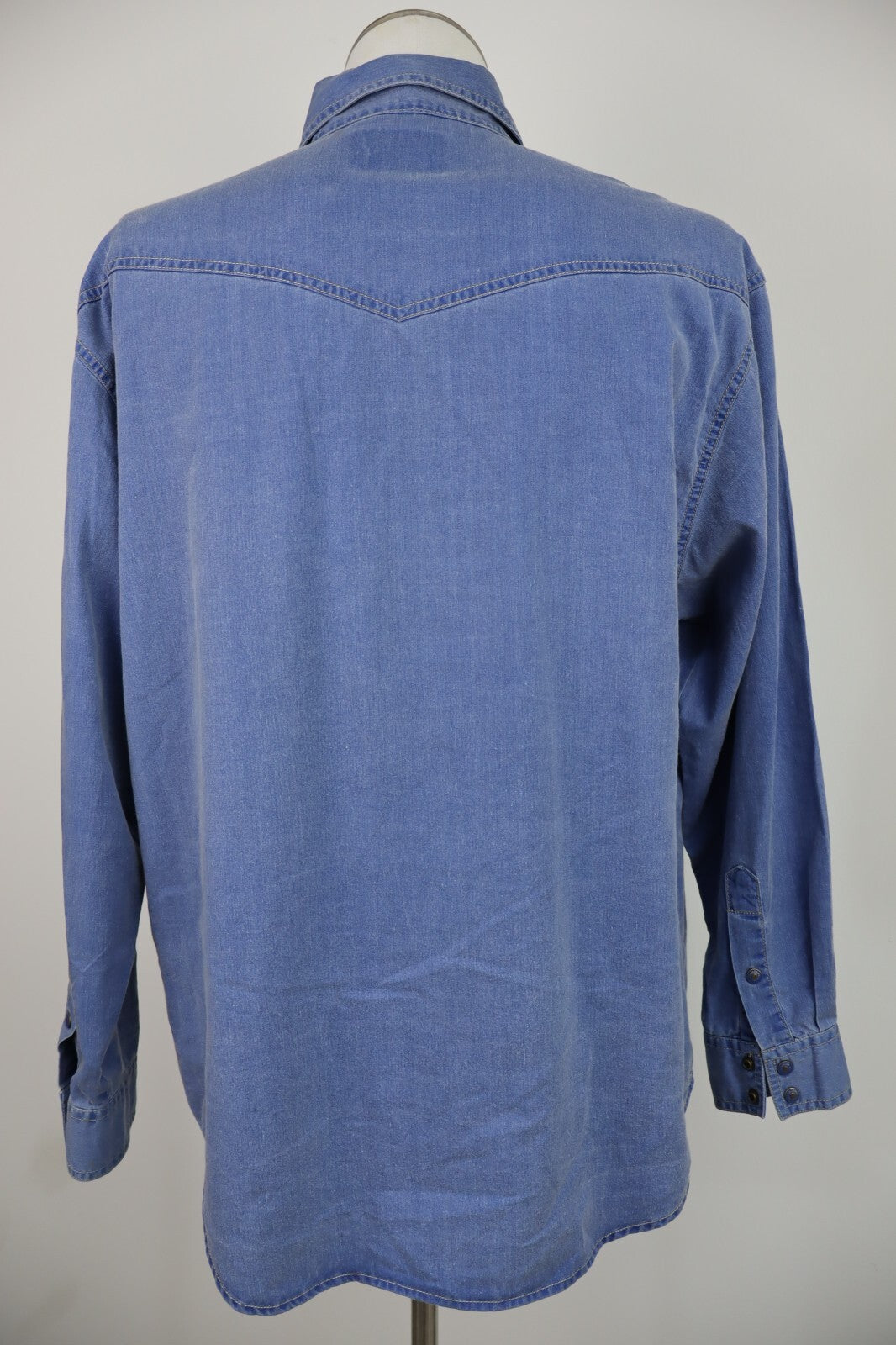 WRANGLER CAMICIA UOMO COTONE DENIM TG. L MAN CASUAL VINTAGE SHIRT ITALY