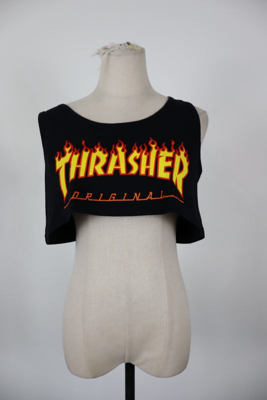 TRASHERS ORIGINALS MAGLIA DONNA TG. M WOMAN CASUAL VINTAGE T-SHIRT TOP