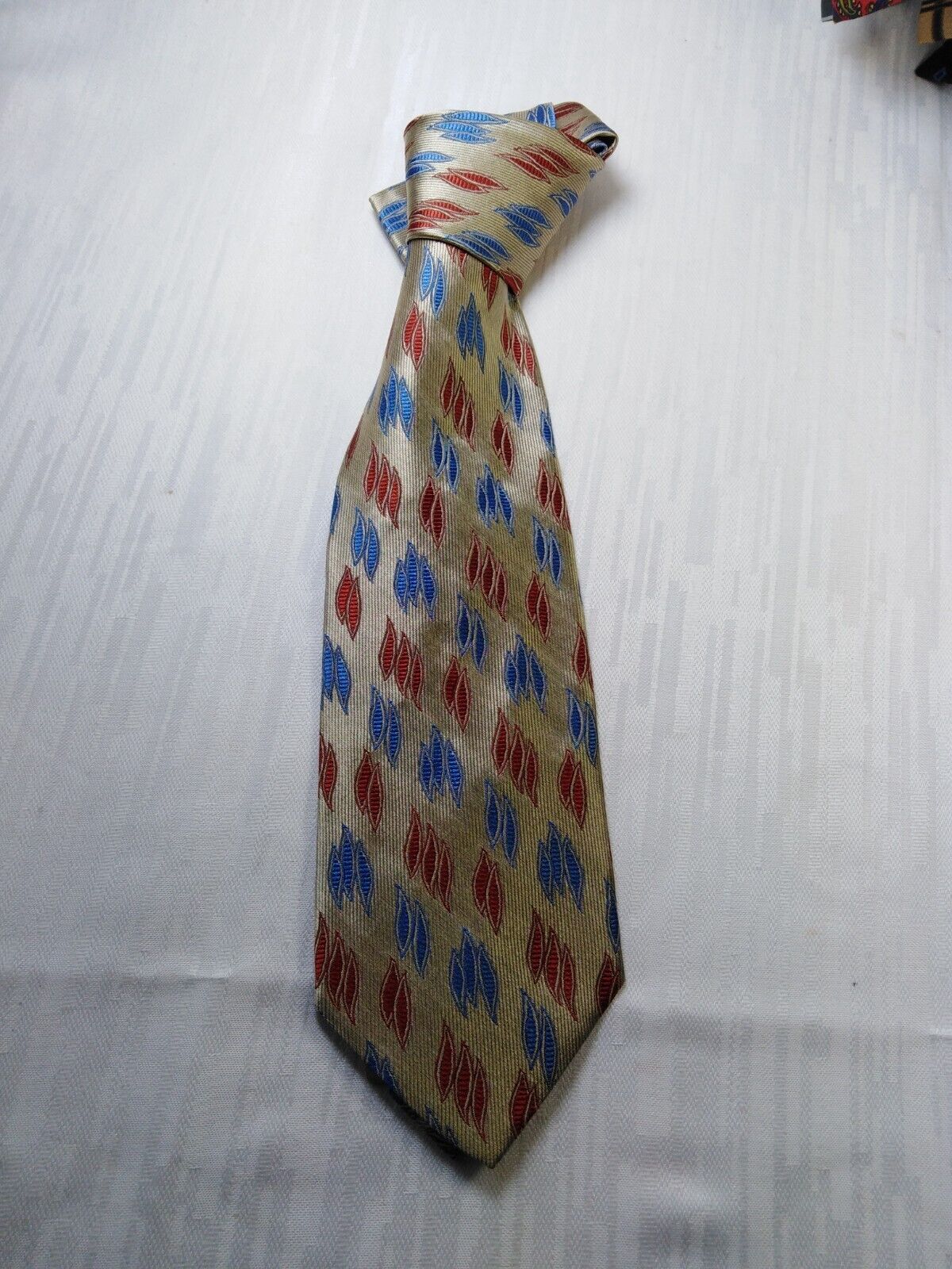 TRUSSARDI 100% SETA SILK TIE CRAVATTA NECKTIE MADE ITALY VINTAGE CLASSIC CON TAG
