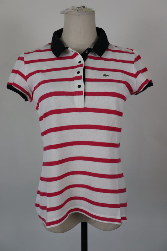 LACOSTE POLO MAGLIA DONNA COTONE TG. 42 WOMAN COTTON SHIRT CASUAL VINTAGE
