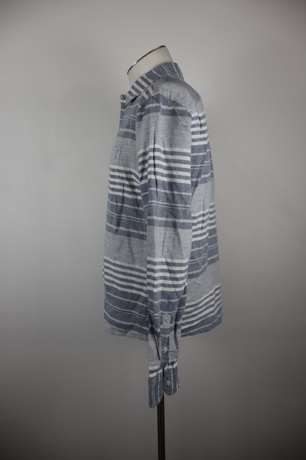 GAP CAMICIA UOMO TG M MAN CASUAL VINTAGE SHIRT LINO LINEN TASCHE MANICA LUNGA