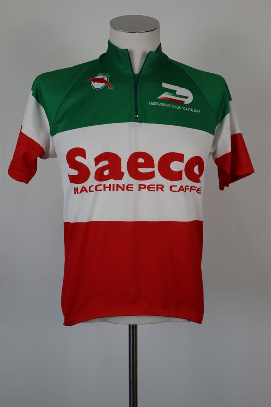 SAAL LINE ITALIA MAGLIA CICLISMO UOMO TG. 5 MAN SHIRT SPORT VINTAGE SAECO