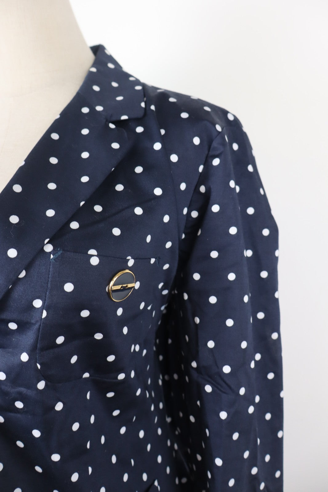 EMME MARELLA BLAZER GIACCA COTONE DONNA Tg 52 WOMAN CASUAL VINTAGE JACKET POIS