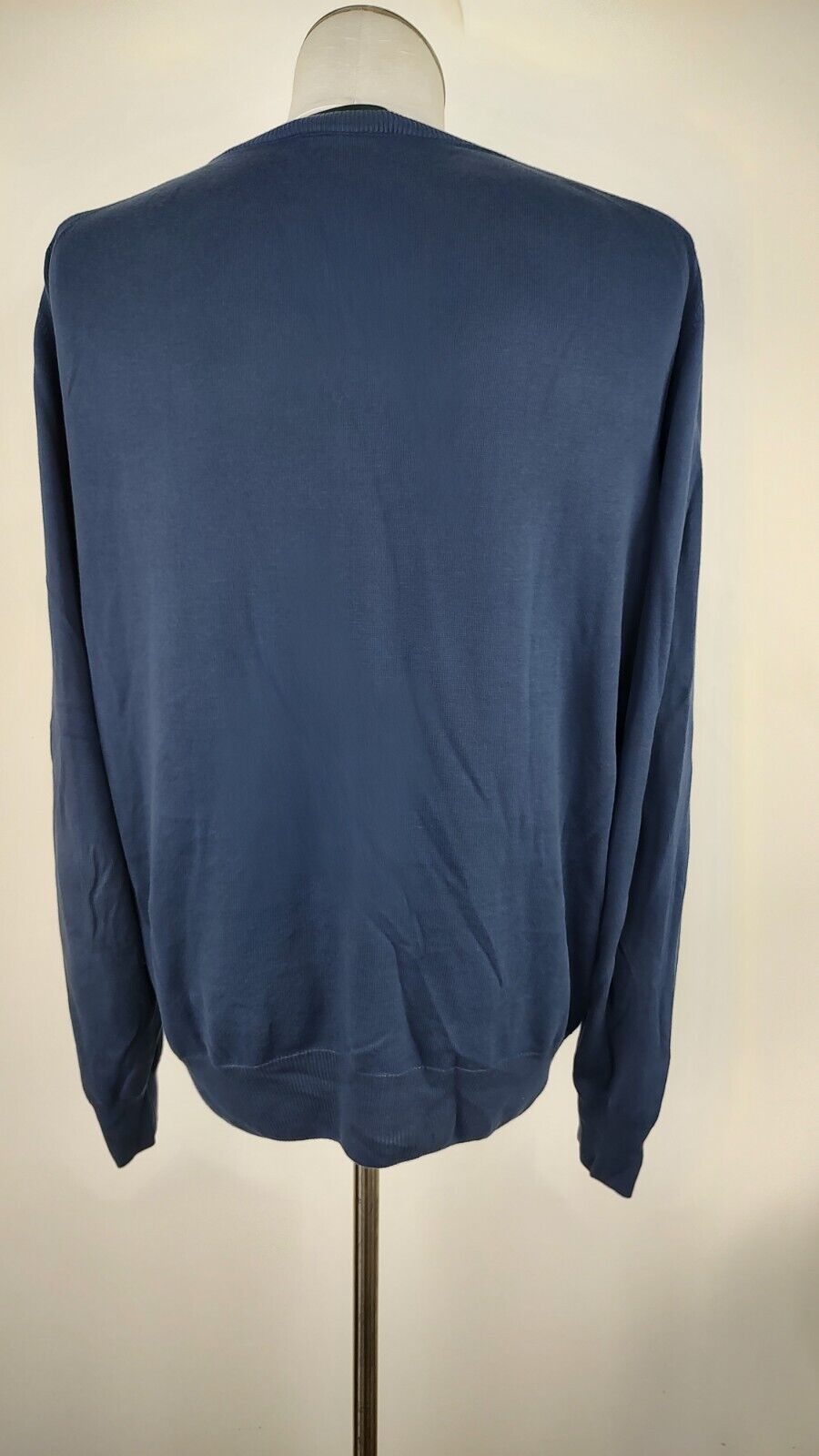 FRED PERRY MAGLIONE COTONE BLU VINTAGE UOMO Tg. XL MAN SWEATER CASUAL