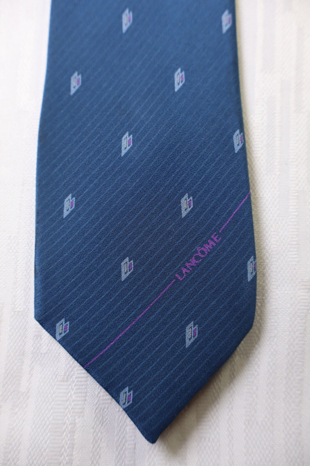 LANCOME 100% SETA SILK TIE CRAVATTA NECKTIE VINTAGE CLASSIC ITALY