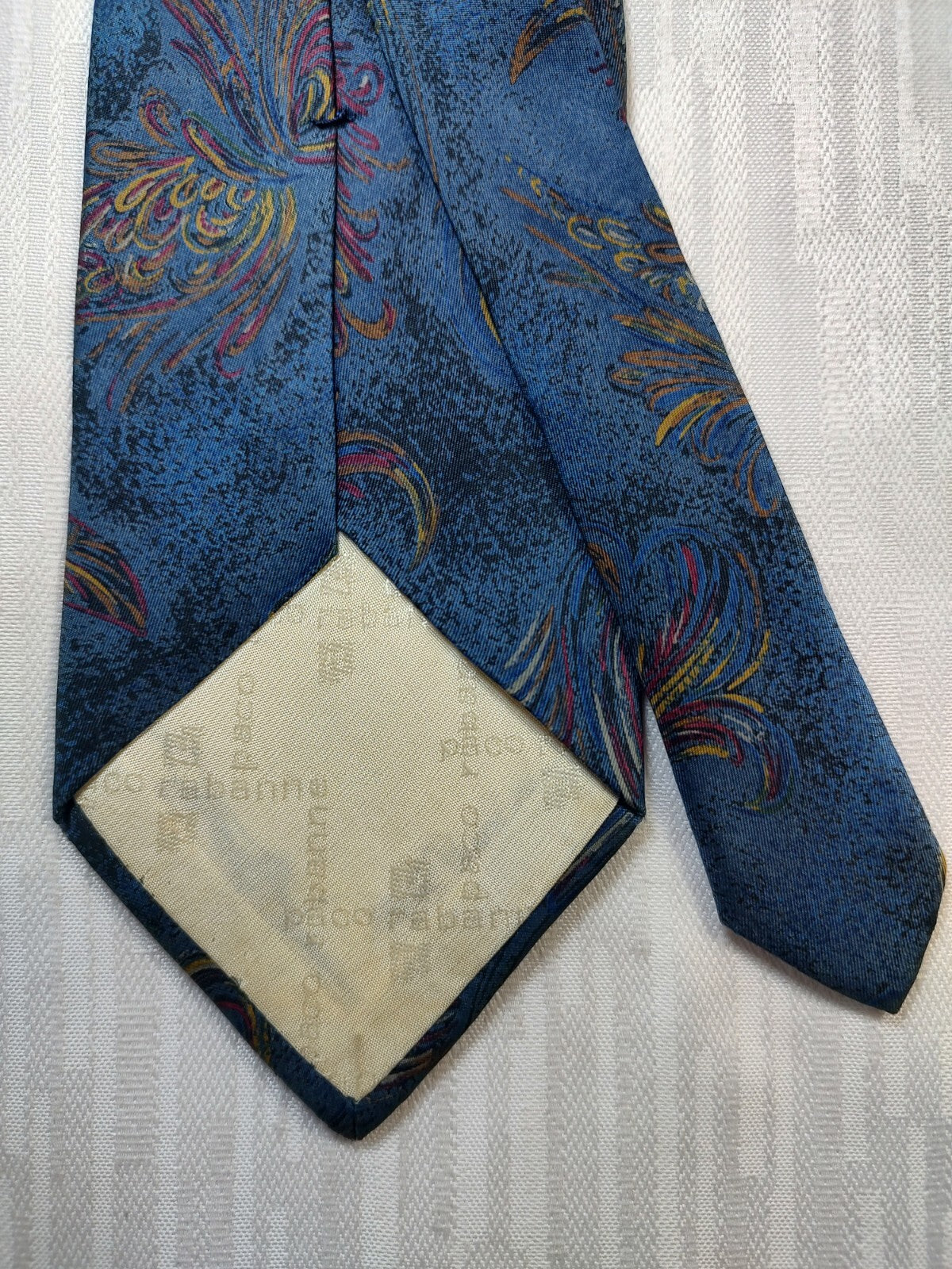 PACO RABANNE 100% SILK TIE SETA CRAVATTA NECKTIE MADE IN FRANCIA CLASSIC