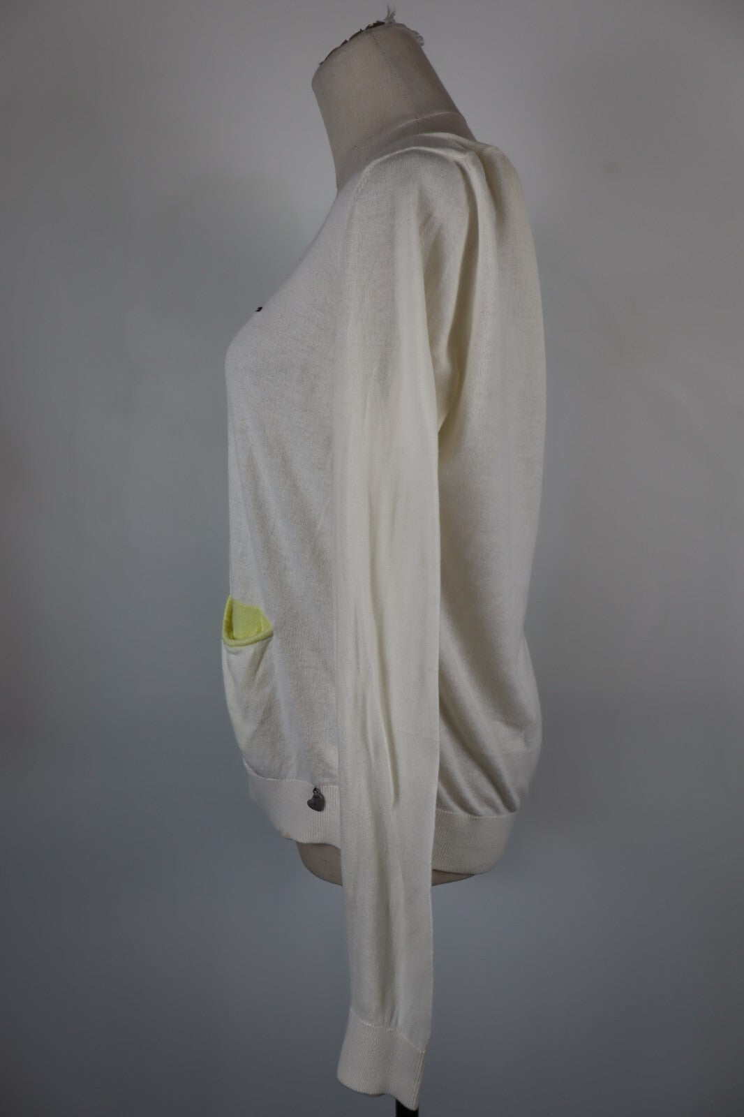 TOMMY HILFIGER DENIM MAGLIONE COTONE CARDIGAN DONNA Tg L WOMAN CASUAL VINTAGE