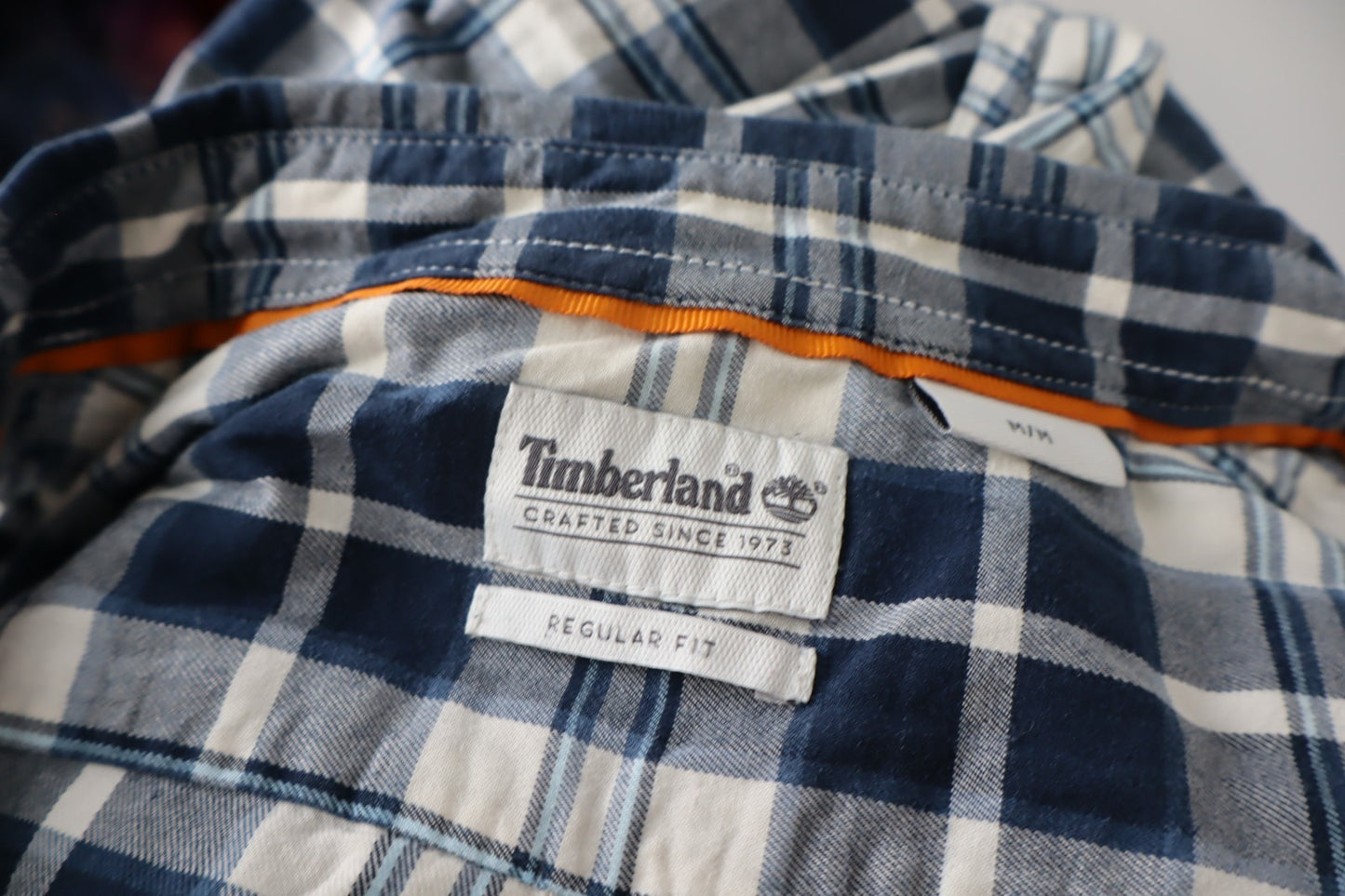 TIMBERLAND CAMICIA MANICA LUNGA UOMO TG. M MAN CASUAL VINTAGE SHIRT COTONE LOGO