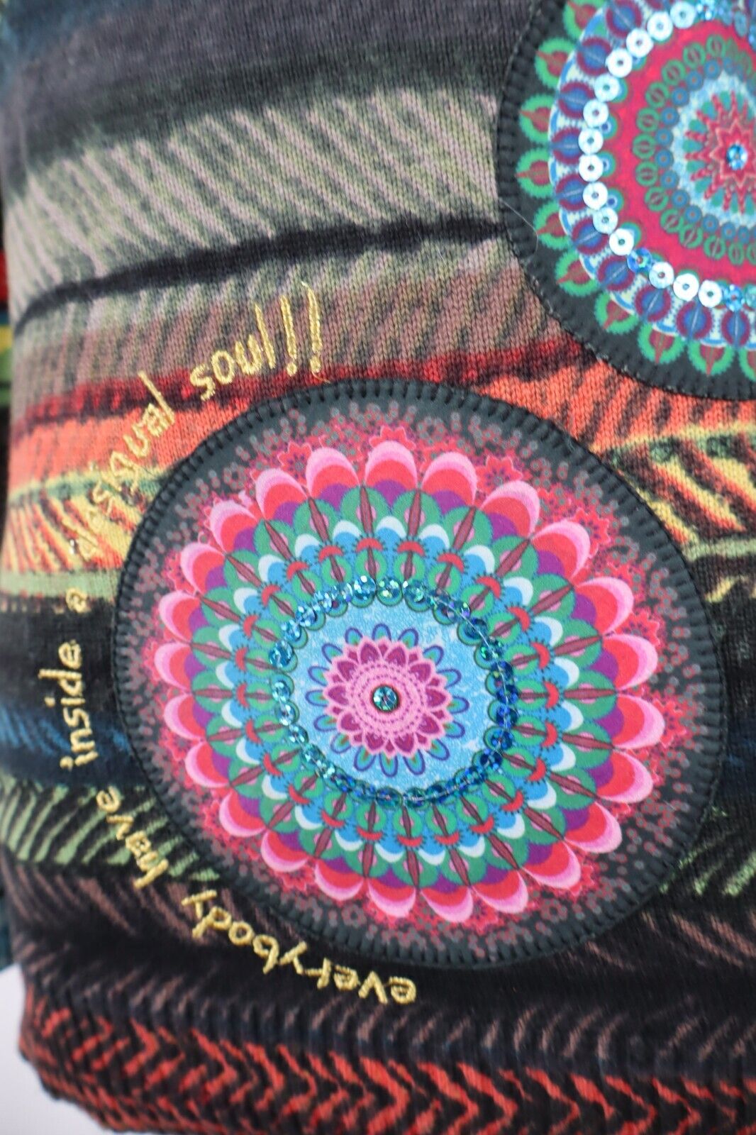 DESIGUAL MAGLIA DONNA TG. M WOMAN T-SHIRT CASUAL VINTAGE