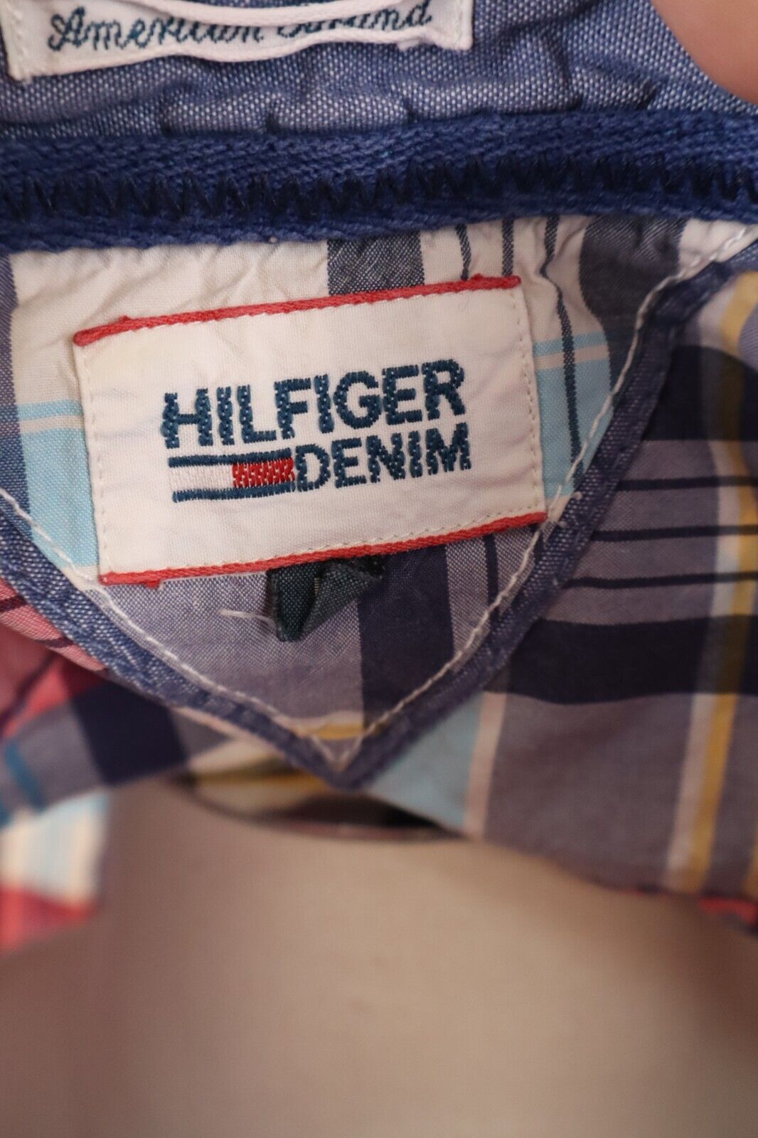 TOMMY HILFIGER CAMICIA UOMO COTONE TG. L MAN CASUAL VINTAGE COTTON SHIRT