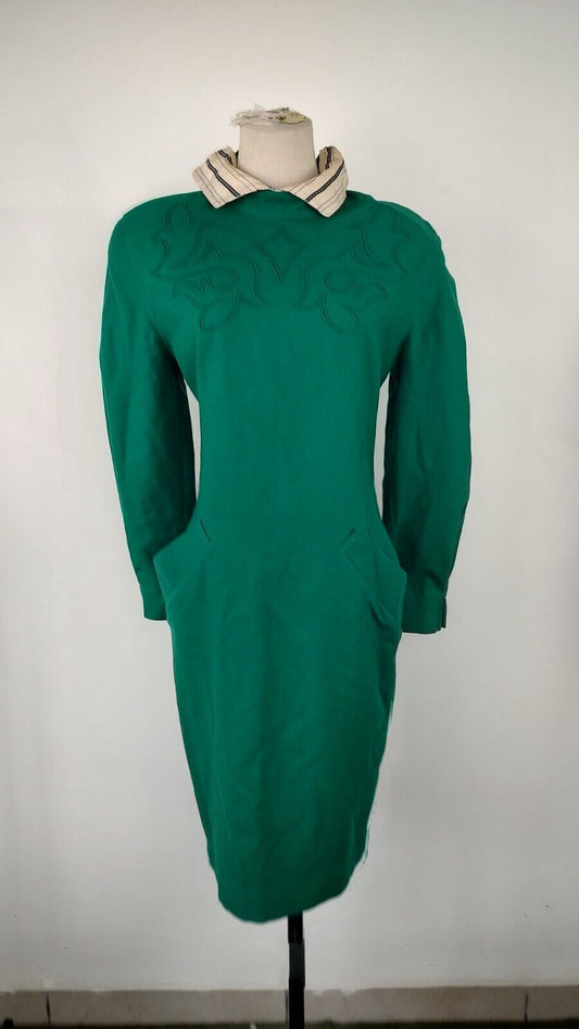 BYBLOS VESTITO DONNA TG. 40 WOMAN CASUAL VINTAGE DRESS MADE IN ITALY