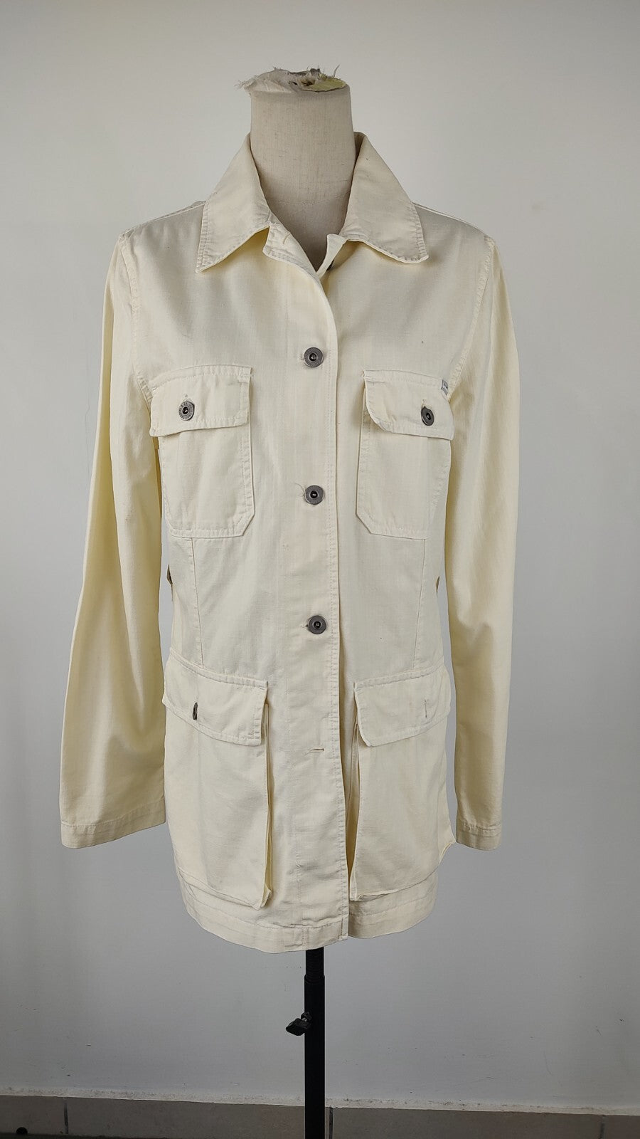 CASUCCI GIACCA DONNA Tg M WOMAN CASUAL VINTAGE JACKET COTONE LINO