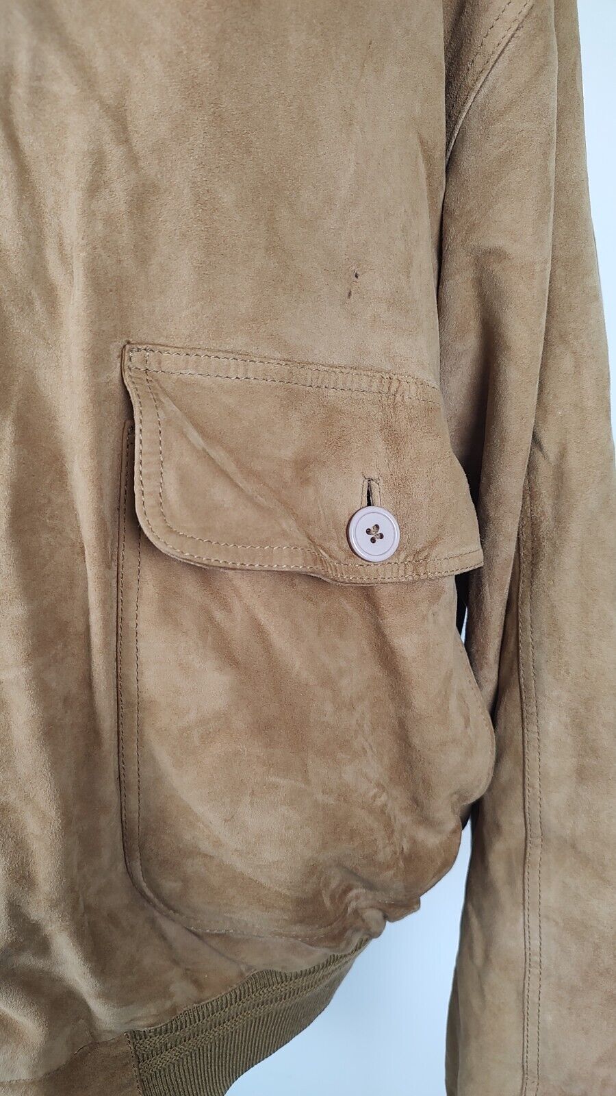 BOMB BOOGIE GIUBBINO UOMO PELLE Tg XL MAN LEATHER JACKET CAMOSCIO VINTAGE