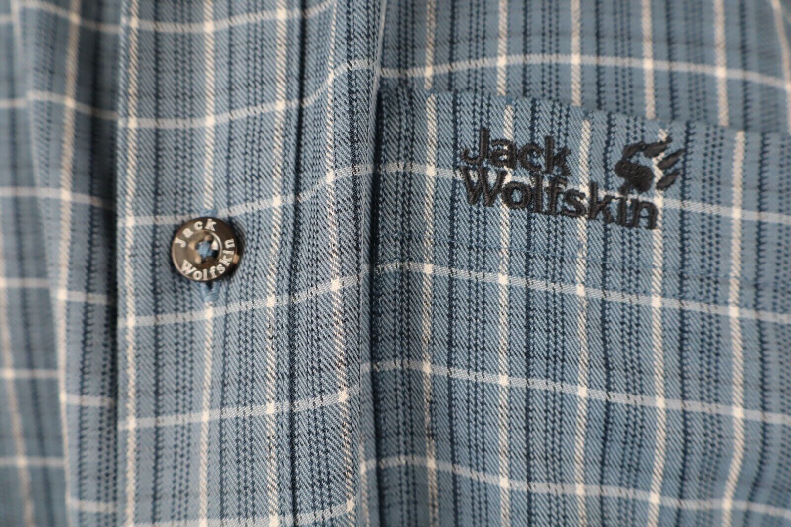 JACK WOLFSKIN CAMICIA UOMO TG. M MAN CASUAL VINTAGE SHIRT COTONE COTTON