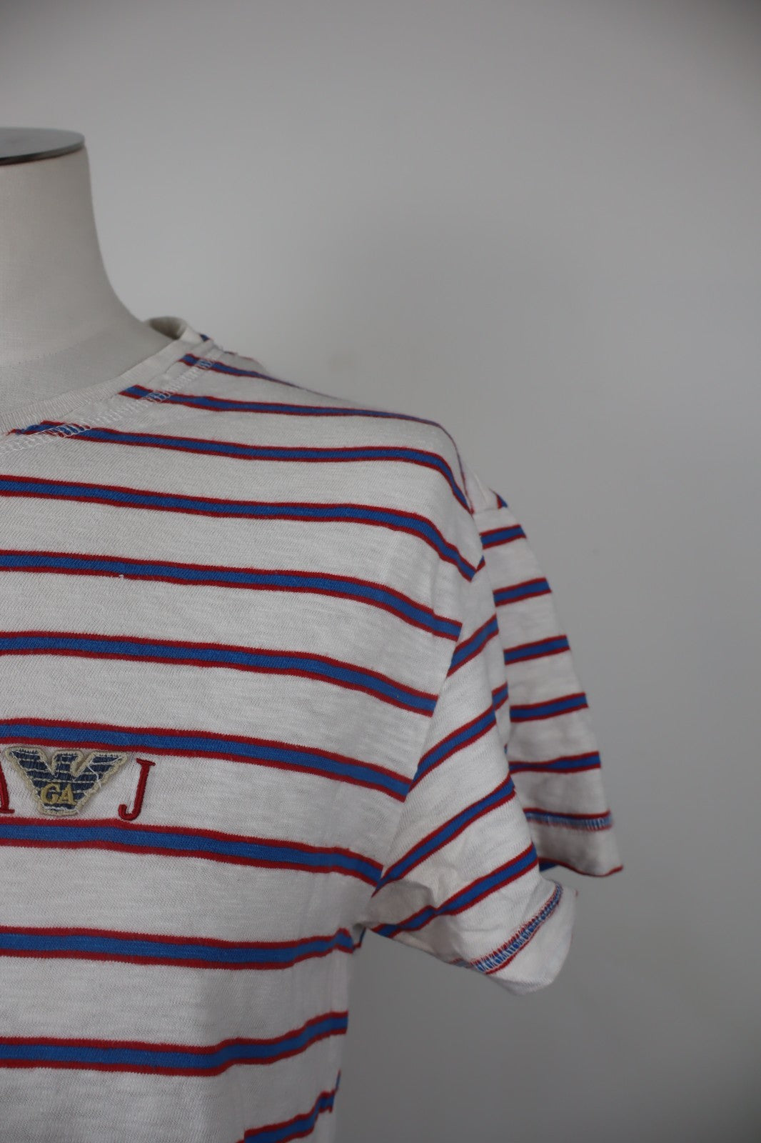 AJ ARMANI JEANS MAGLIA COTONE UOMO TG. L SLIM MAN COTTON SHIRT CASUAL VINTAGE