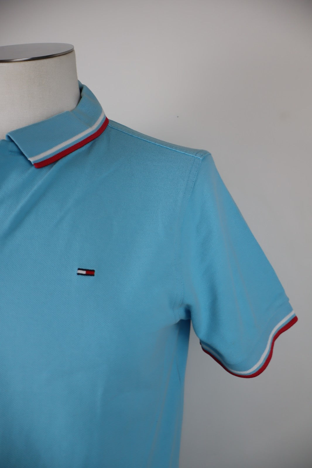 TOMMY HILFIGER DENIM MAGLIA COTONE POLO UOMO L MAN SHIRT CASUAL VINTAGE COTTON