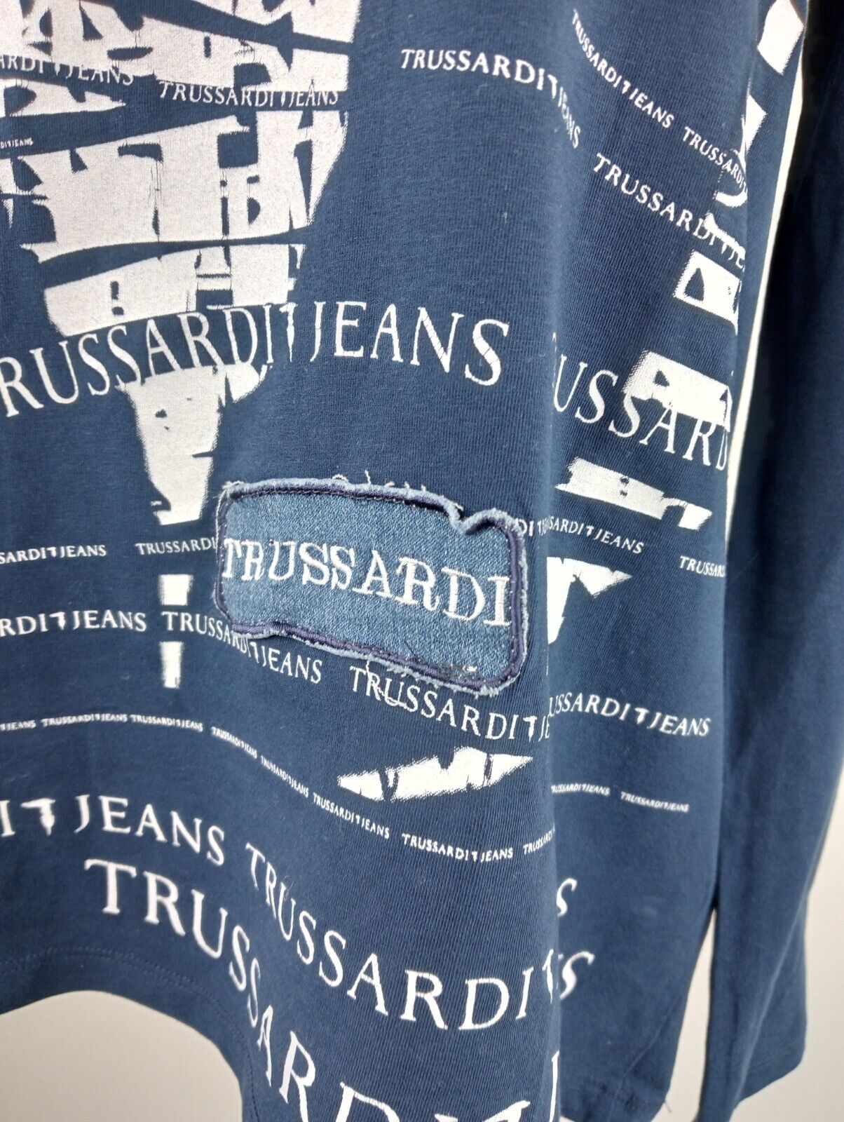 TRUSSARDI JEANS MAGLIA DONNA TG. S WOMAN CASUAL VINTAGE T-SHIRT MADE ITALY