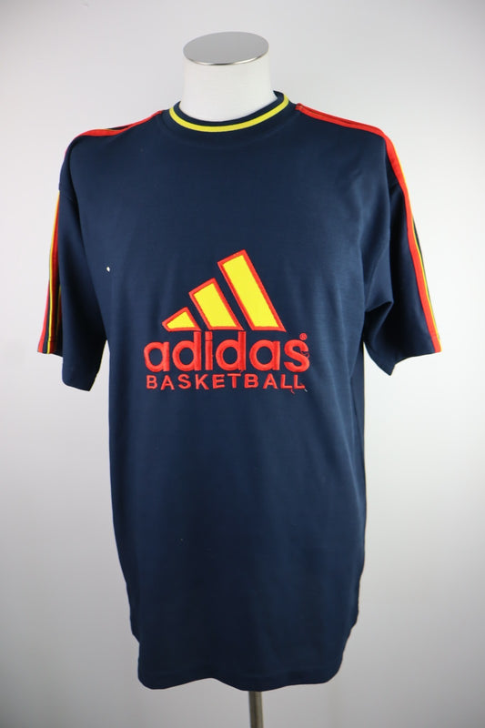 ADIDAS BASKETBALL MAGLIA UOMO TG. L MAN T-SHIRT VINTAGE CASUAL MANICA CORTA LOGO