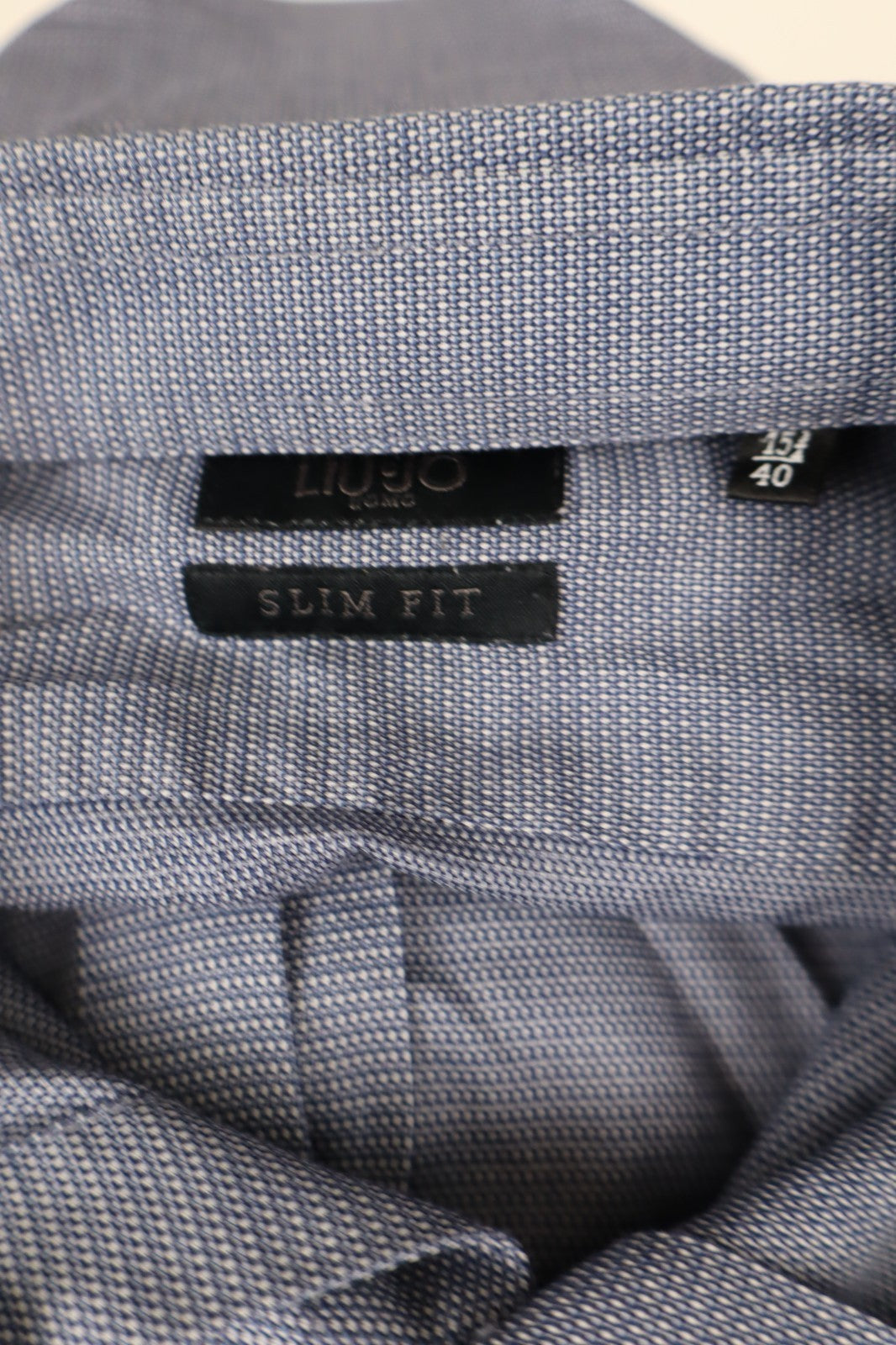 LIU JO CAMICIA COTONE UOMO TG. 40 MAN CASUAL VINTAGE SHIRT LOGO COTTON