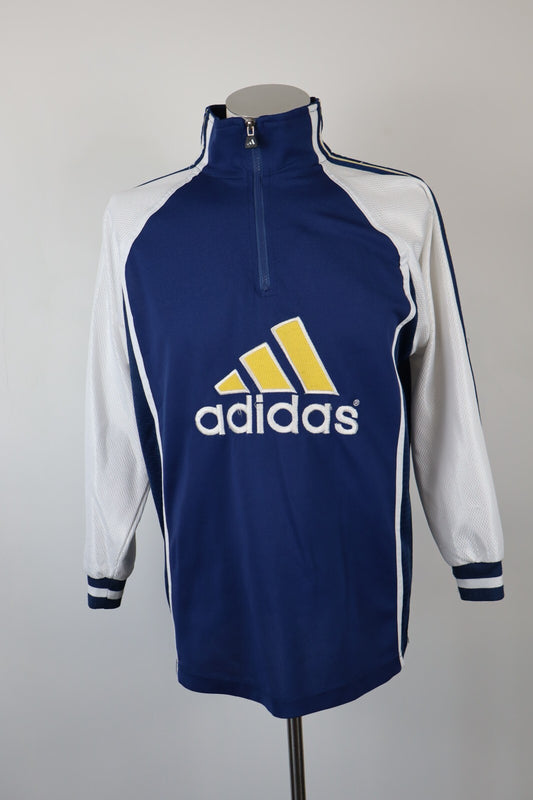 ADIDAS FELPA MAGLIA CON ZIP UOMO TG S MAN SPORT JACKET SWEATSHIRT VINTAGE