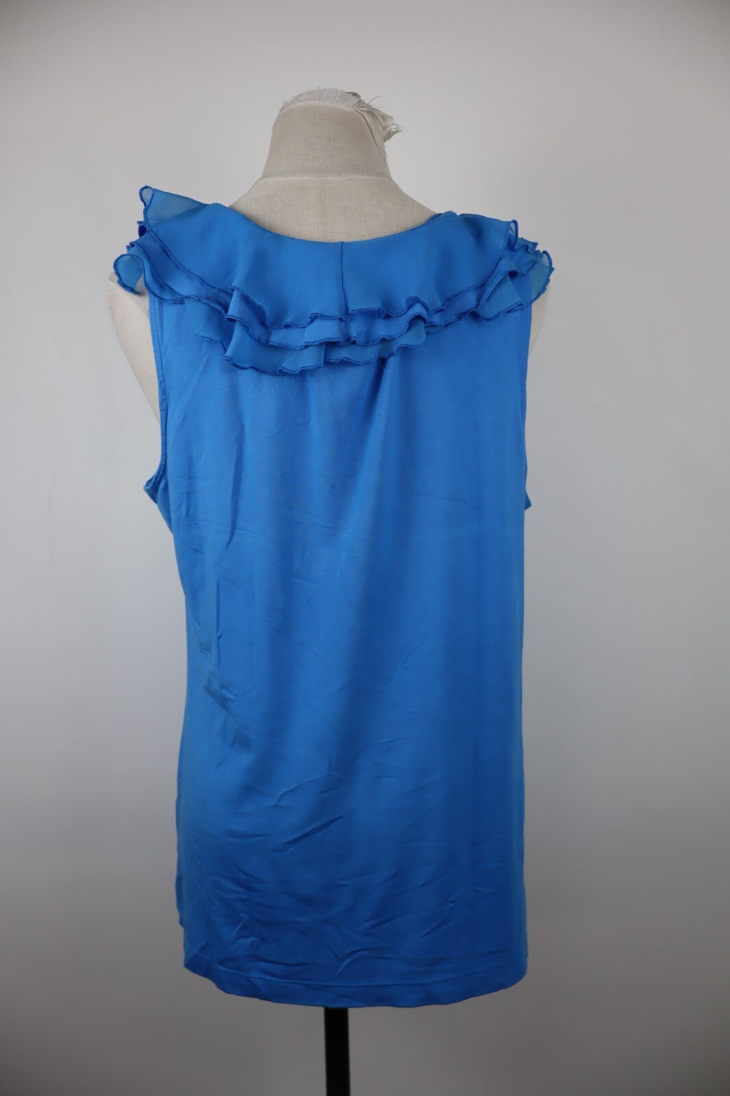 RALPH LAUREN MAGLIA SMANICATA TOP DONNA TG. XL WOMAN SHIRT CASUAL VINTAGE BLU