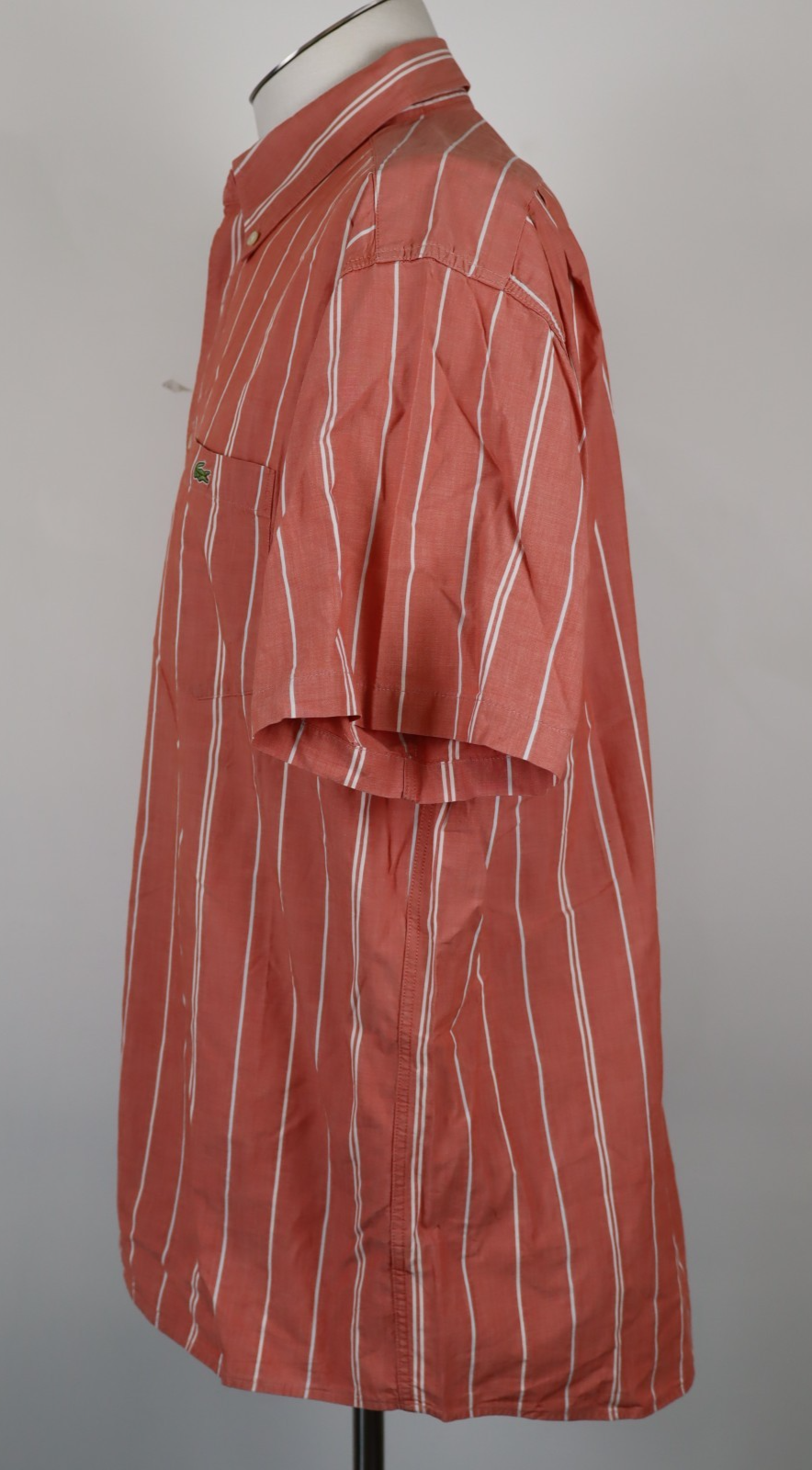 LACOSTE CAMICIA RIGHE SLIM FIT UOMO TG. 41 MAN CASUAL VINTAGE SHIRT COTTON