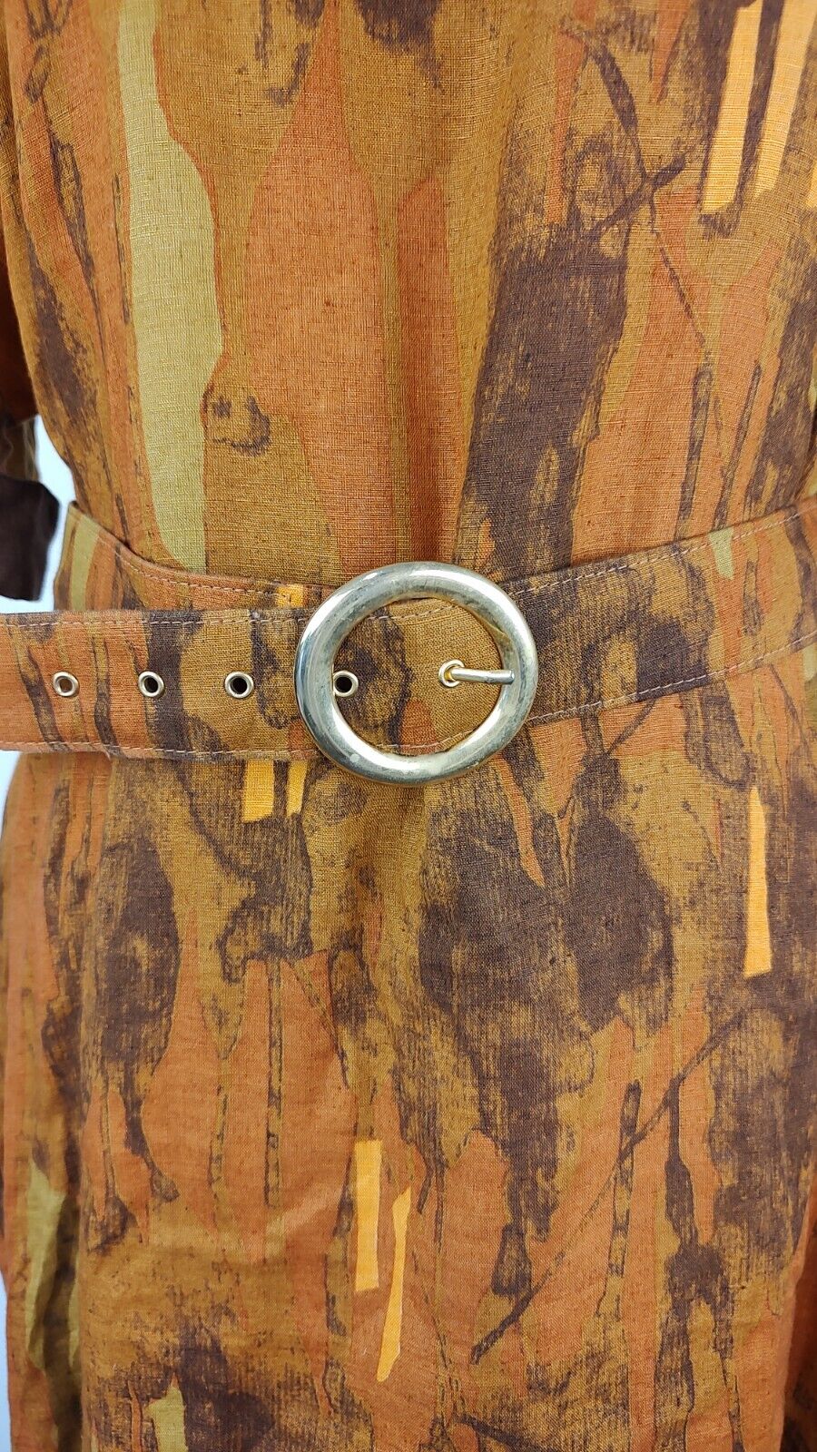 MARINA RINALDI VESTITO DONNA TG. 17 WOMAN CASUAL VINTAGE DRESS LINO