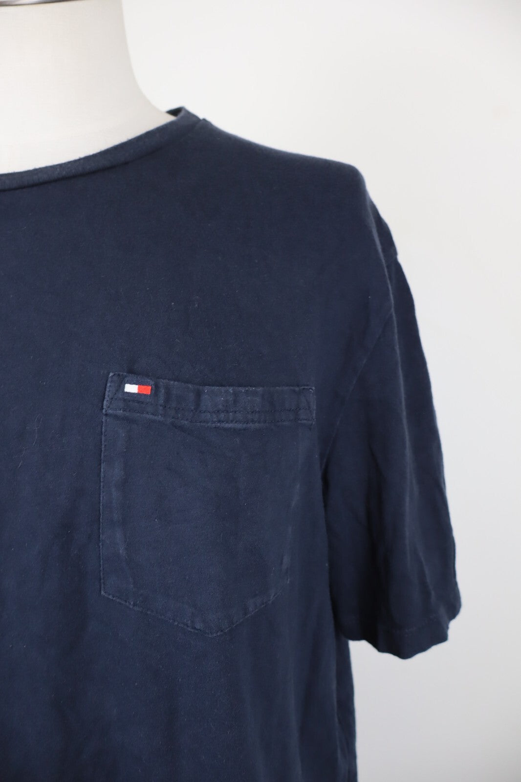 TOMMY HILFIGER MAGLIA UOMO TG XL MAN T-SHIRT CASUAL VINTAGE COTONE COTTON BLU