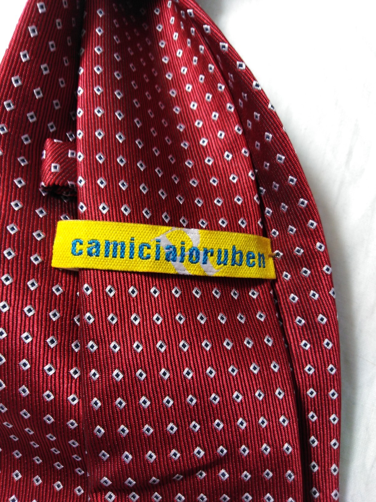 CAMICIAIO RUBEN 100% SILK TIE SETA CRAVATTA NECKTIE MADE IN ITALY SELF TIPPED