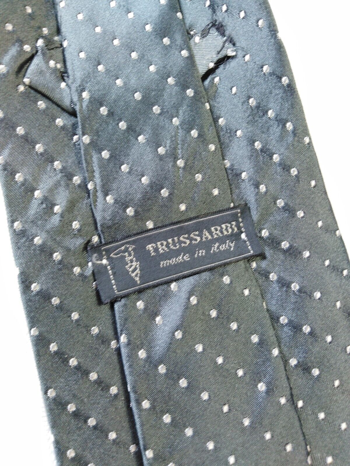 TRUSSARDI 100% SILK TIE SETA CRAVATTA NECKTIE MADE IN ITALY CLASSIC