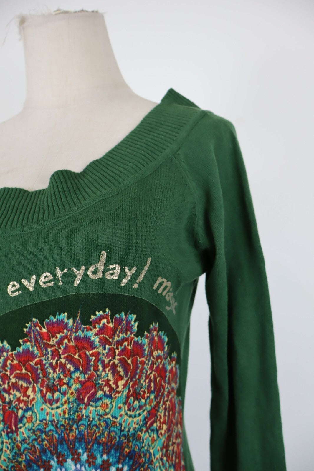 DESIGUAL MAGLIA DONNA TG. M WOMAN T-SHIRT CASUAL VINTAGE COTONE COTTON