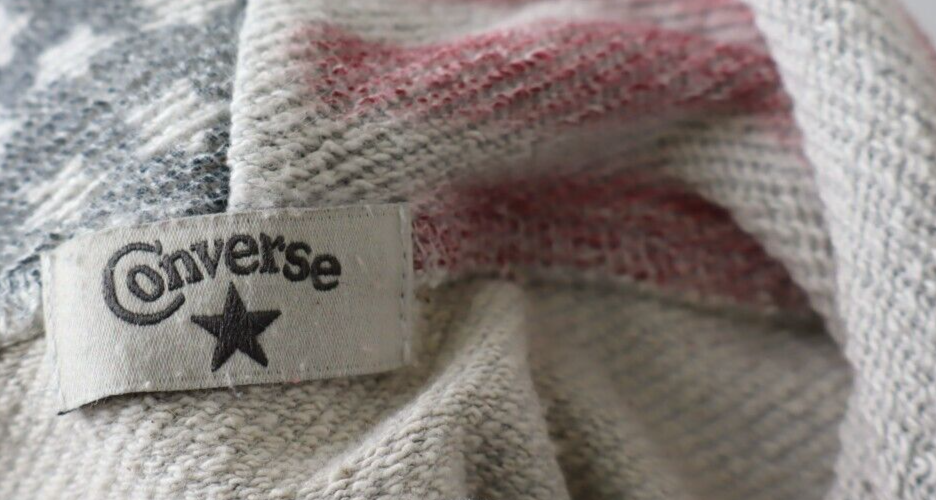 CONVERSE FELPA CAPPUCCIO UOMO Tg L MAN CASUAL VINTAGE SWEATSHIRT CASUAL COTONE
