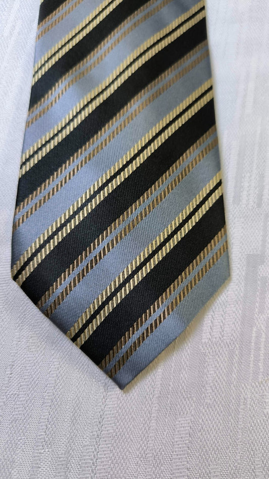 A.BASILE 100%  SILK TIE SETA CRAVATTA SELF TIPPED NECKTIE MADE ITALY