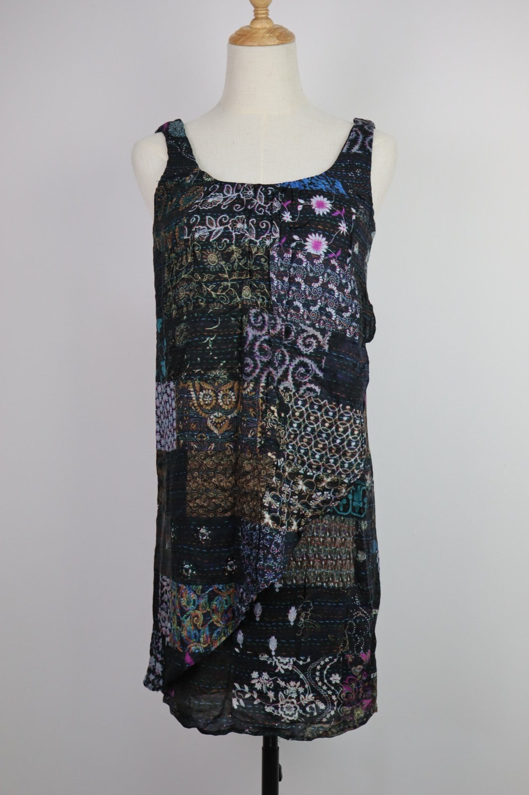 DESIGUAL VESTITO DONNA TG. 36 WOMAN CASUAL VINTAGE DRESS ABITO COTONE