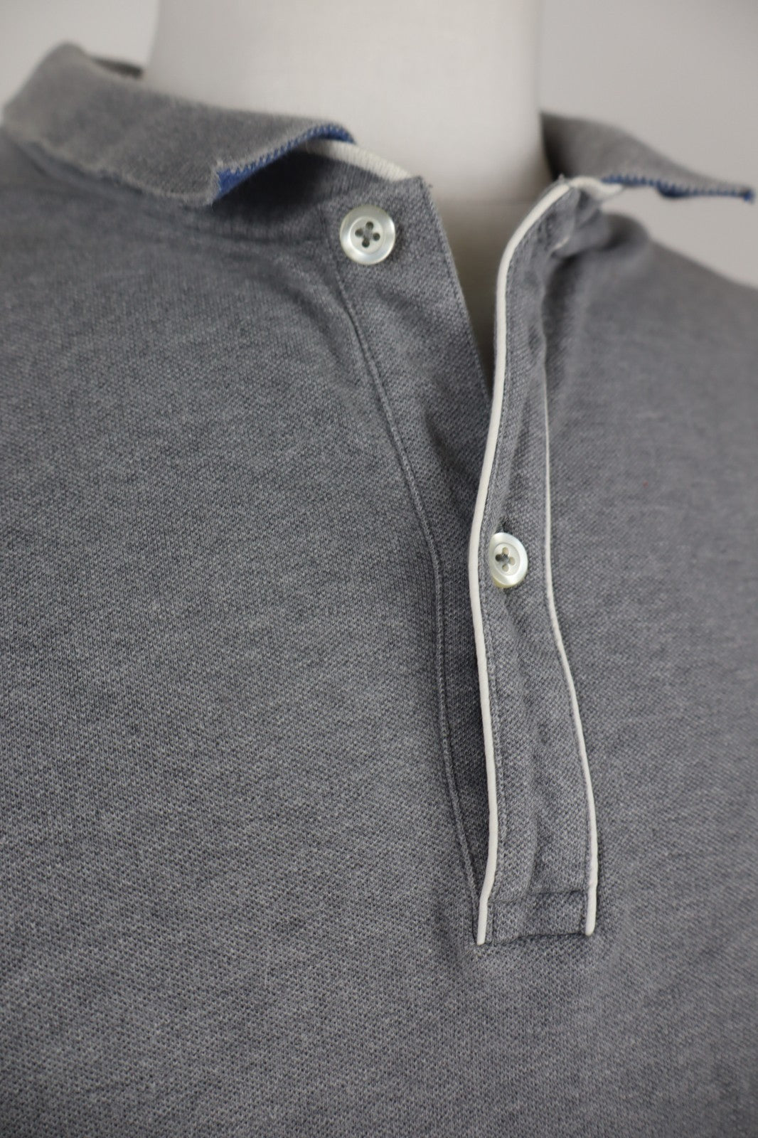 FAY  POLO MAGLIA UOMO COTONE TG L MAN COTTON T- SHIRT CASUAL VINTAGE GRIGIO LOGO