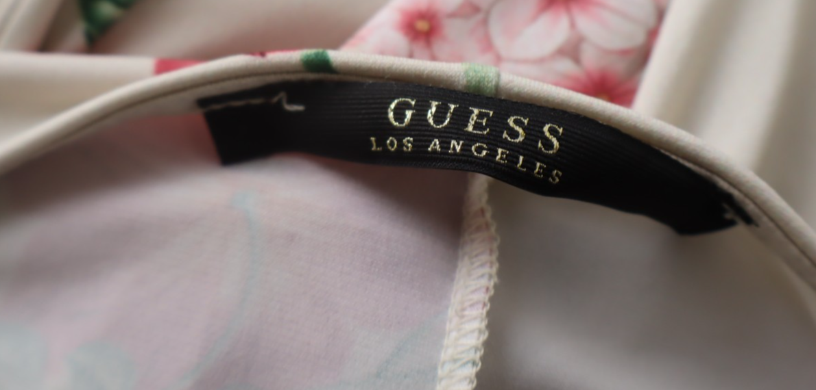 GUESS VESTITO ABITO DONNA TG XS WOMAN CASUAL VINTAGE DRESS MANICA LUNGA LOGO