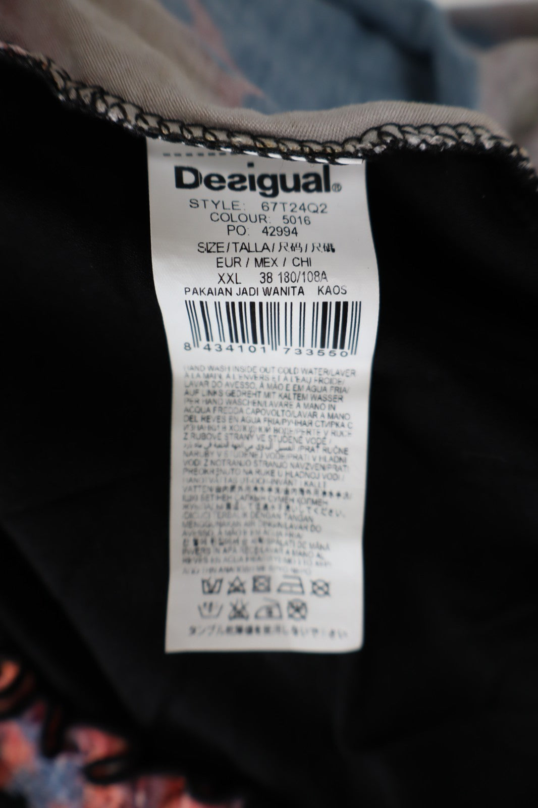 DESIGUAL MAGLIA  DONNA TG. 2XL WOMAN CASUAL VINTAGE T-SHIRT TOP