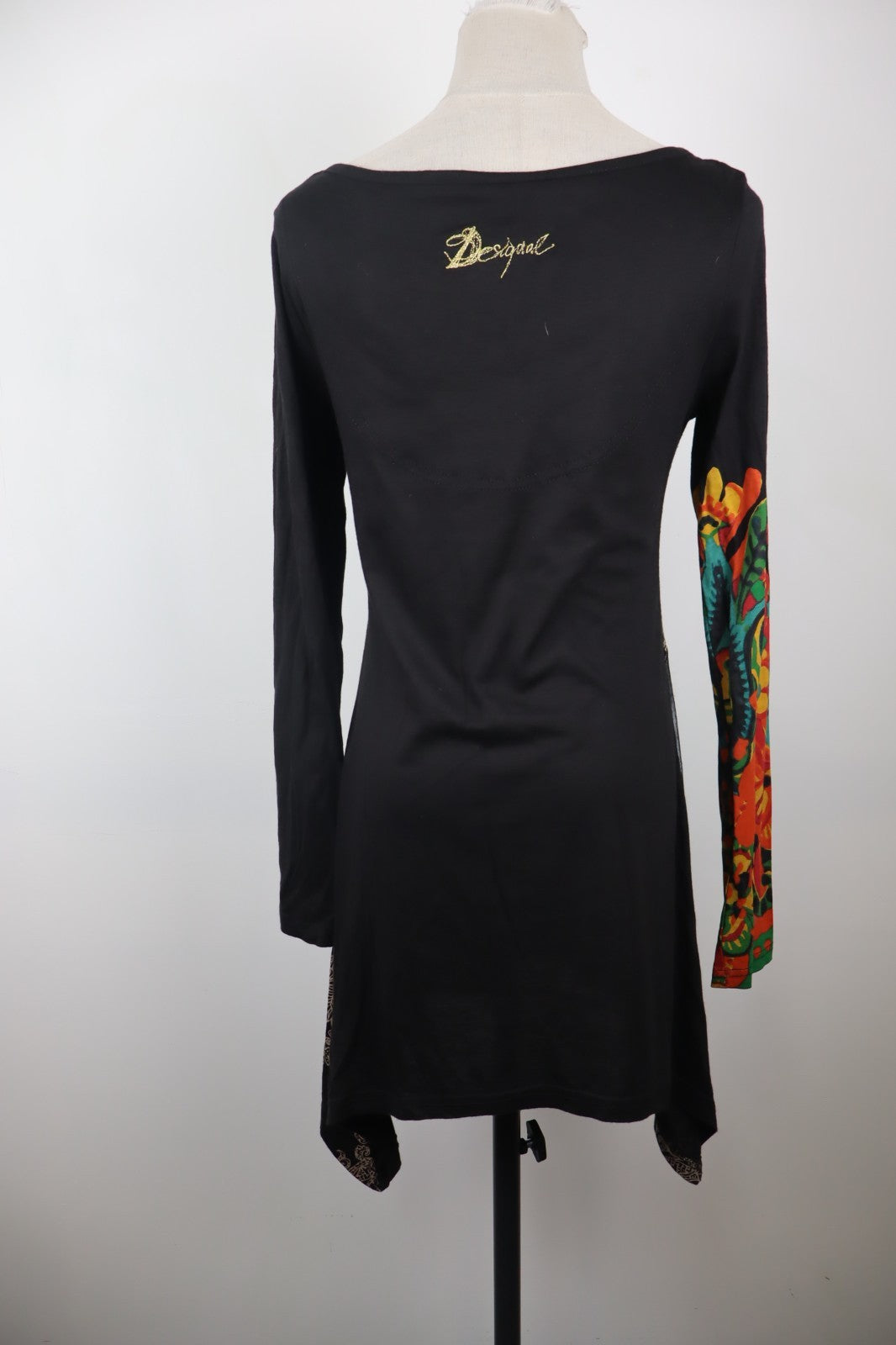 DESIGUAL VESTITO ABITO MANICA LUNGA DONNA TG M WOMAN CASUAL VINTAGE DRESS COTONE