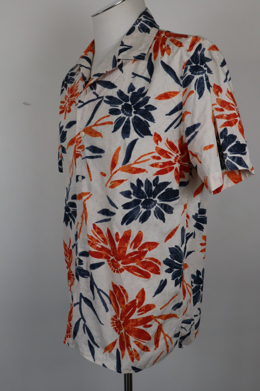 GAS CAMICIA UOMO TG. L MAN CASUAL VINTAGE SHIRT COTONE COTTON FLORAL